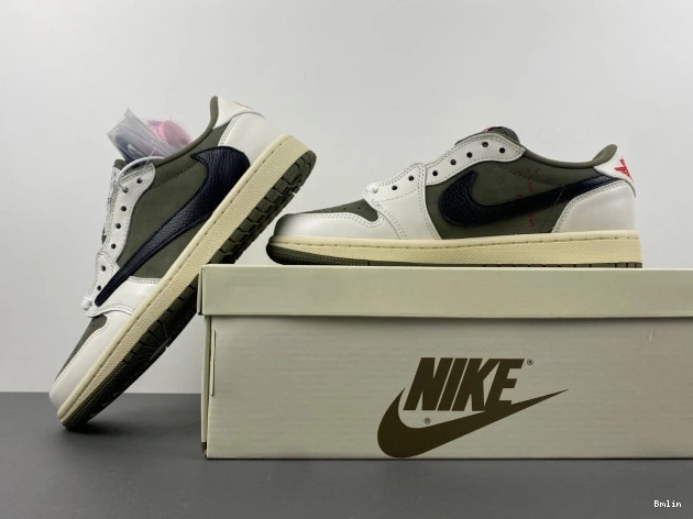 Bmlin Shoes LOW 1 JORDAN SCOTT TRAVIS X OG AIR DM7866-200 OLIVE MEDIUM 0730